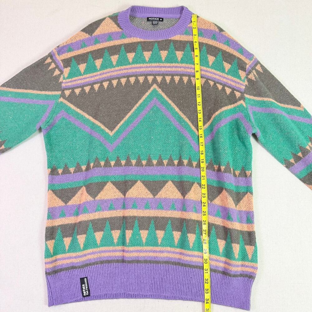 Notice The Reckless x Asa Steinars Oversized Geometric Crewneck Sweater Womens M - Picture 6 of 13